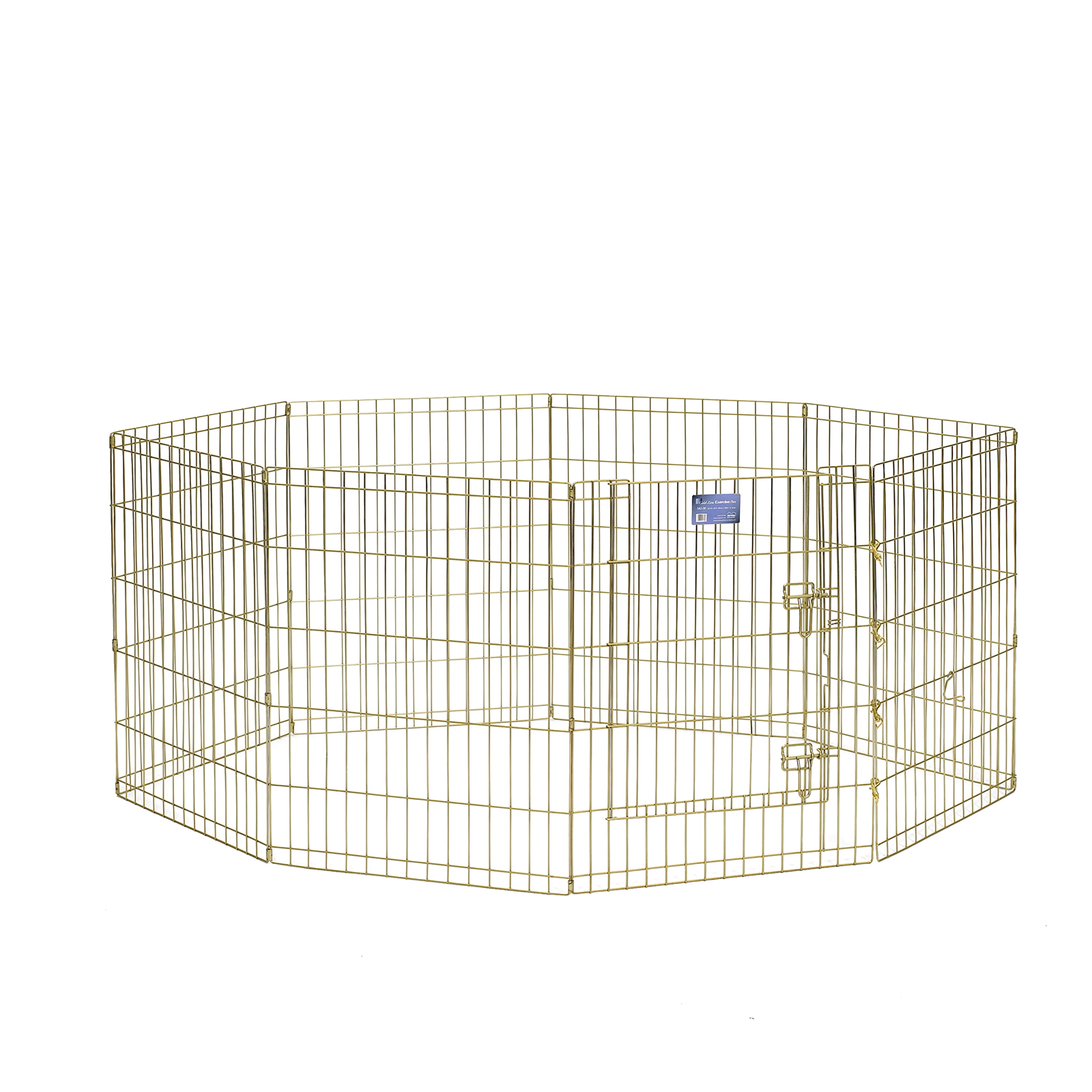 MidWest Homes For Pets Metal Exercise Pen / Pet Playpen, 30", Gold