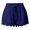 Blue-QDiW, variant on Womens Lounge Shorts Ladies Relaxed Fit Casual Trousers with Lace Hem Women Beach Vacation Short Pants L2 Khaki