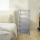 thumbnail image 5 of Organizador de plástico blanco para estante de almacenamiento de 6 niveles | Unidad de estanterías multicapa para salón, baño, cocina, oficina. Montaje fácil | 75x27x18cm | 1 pieza, 5 of 6