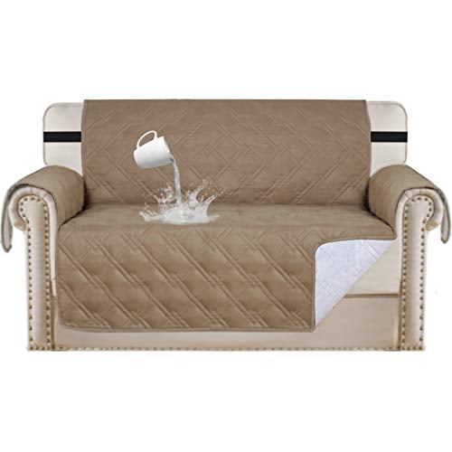 Waterproof Loveseat Covers Pet Friendly Quilted Sofa For Leather Furniture Cover 100 Water Resistant Couch Non Slip Protector 54 Taupe Com Waterproof Loveseat Covers Pet Friendly, Sofa Protector Cover For Dogs