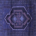 thumbnail image 1 of Ahgly Company Machine Washable Indoor Square Persian Blue Traditional Area Rugs, 6' Square, 1 of 4