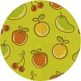 thumbnail image 1 of Ahgly Company Machine Washable Indoor Round Transitional Canary Yellow Area Rugs, 3' Round, 1 of 7