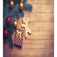 thumbnail image 3 of Ambesonne Gingerbread Man Duvet Cover Set, Cookie Present, Queen, Hunter Green Pale Brown, 3 of 6