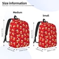 thumbnail image 2 of Vsdgher Christmas Hat beer Print Canvas Backpack Travel Rucksack Unisex Knapsack 15.7/17.7Inch Laptop Backpack for Work,College-Small, 2 of 5