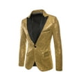 thumbnail image 5 of INSPIRE CHIC Men's Sequin Suit Jacket Sparkly Party Show Glitter Sports Coat, 5 of 6
