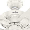 thumbnail image 6 of Hunter 52 inch Indoor Ceiling Fan with LED Lights and Pull Chain - White Ceiling Fan, 5 Blades, Standard Mount, For Bedroom, Living Room, or Kitchen, 3 inch Downrod - Crestfield 54204, Fresh White, 6 of 16