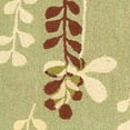 thumbnail image 4 of Safavieh  Handmade Berkeley Elaine Botanical Wool Rug Fern/Ivory 4'6" x 6'6" Oval 5' x 8' Indoor Living Room, Bedroom, Dining Room Oval, 4 of 4
