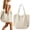 White, variant on Zoxiy Summer Crochet Bag For Women,Beach Handmade Tote Bag,Large Capacity Mesh Handbag,Soft Foldable Shoulder Bag For Traveling,Vacationing,Shopping And Outdoor Use,Black