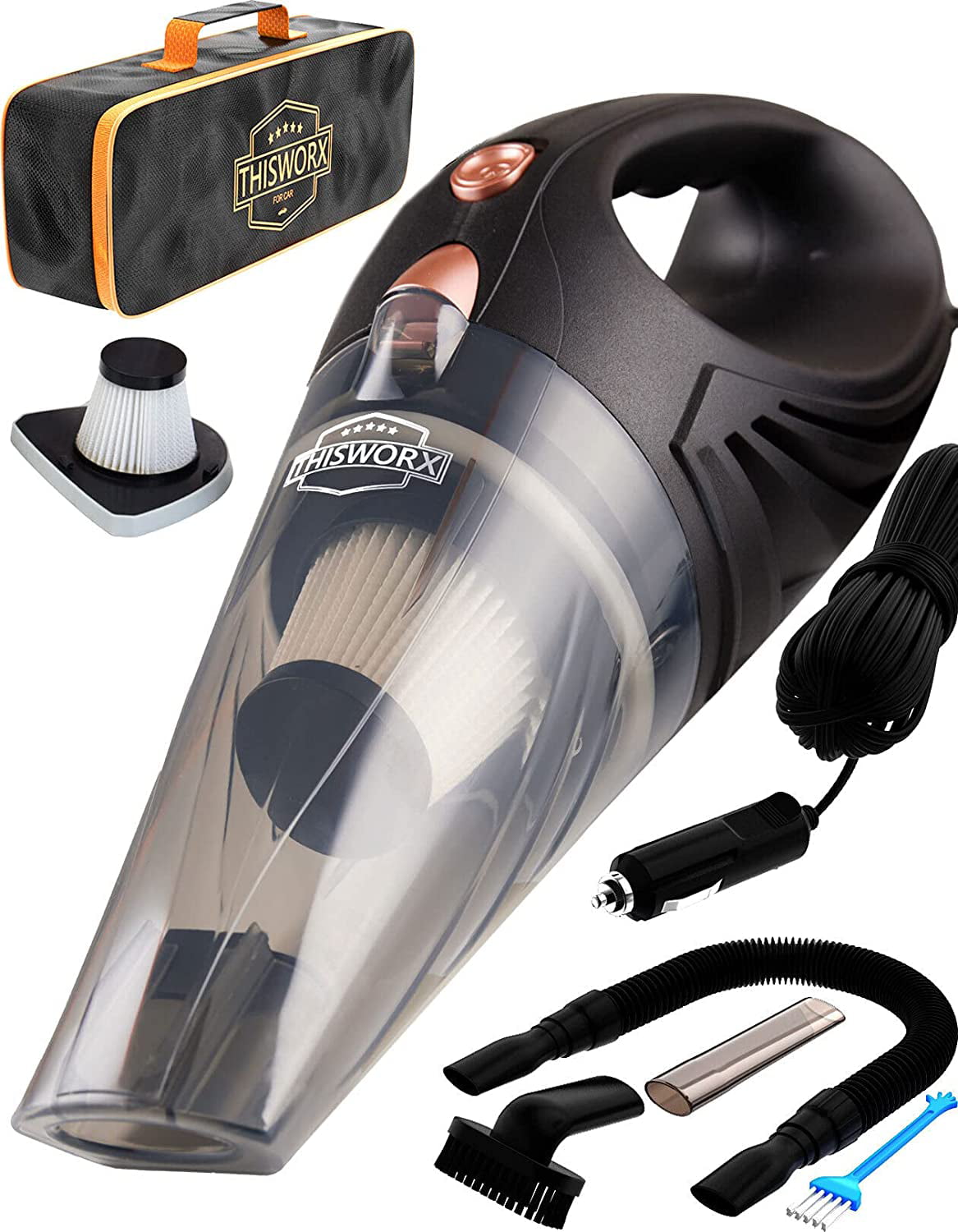 Photo 1 of (USED) ThisWorx Portable Car Vacuum Cleaner w/ 16 Foot Cable - 12V (Black)