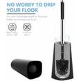 thumbnail image 6 of Toilet Brush, Compact Size Toilet Bowl Brush and Holder Toilet Brushes for Bathroom with Stainless Steel Handle Toilet Cleaner Brush with Durable Scrubbing Bristles, Splash-Proof, 6 of 7
