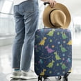 thumbnail image 2 of DarkBlue Cartoon Dinosaurs PartyElements Pattern Luggage Cover Fashion Suitcase Cover Baggage Covers Fit 25-28 Inch Luggage (Go Travel), 2 of 5