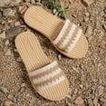 thumbnail image 6 of Slippers for Women Flat Heel Open Toe Slip-on Slide Shoes Versatile Casual Spring Summer Trendy Comfortable Beach Sandals., 6 of 9