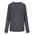thumbnail image 6 of COMVALUE Women's Bamboo Viscose Long Sleeve Raglan Shirt Slim Fit Layering Top Dark Gray for Size S, 6 of 6