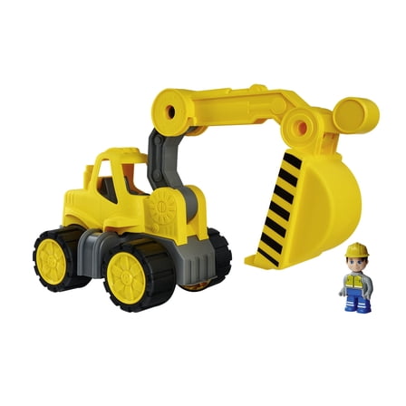 BIG Spielwarenfabrik 800054835 Big Power Worker Digger   Figure, Yellow Excavator