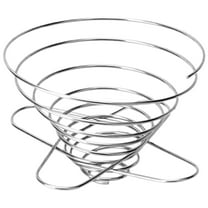 Collapsible Coffee Dripper Stainless Steel Manual Coffee Maker Filter for Outdoor Use Silver 0.1L