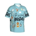 thumbnail image 2 of Balery Let's Go on an Adventure Print Men's Hawaiian Shirts Short Sleeve Beach Shirt Relaxed Fit Vacation Button Down Shirts-Small, 2 of 9