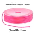 thumbnail image 2 of Unique Bargains Twisted Nylon Twine Thread Beading Cord 2mm 13M/43 Feet Extra Strong Braided Nylon String, Hot Pink, 2 of 6