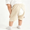 thumbnail image 4 of SHTXOZHI Baby Open-Crotch Shorts Elastic Waist Comfortable Ribbed Boys Pants Summer Casual Outdoor Girls Bottoms, 4 of 7