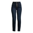 thumbnail image 6 of No Boundaries Juniors Button Fly Skinny Jeans, 29" Inseam, Sizes 1-21, 6 of 6