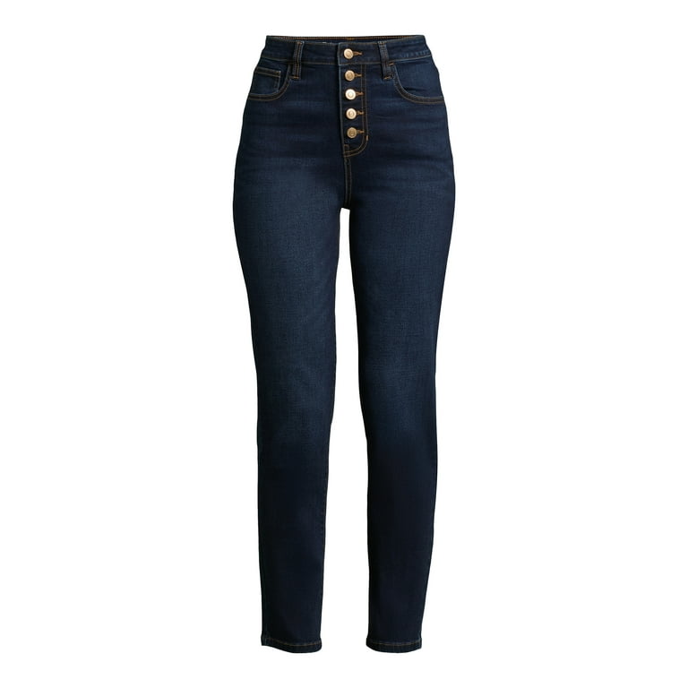 No Boundaries Juniors Button Fly Skinny Jeans, 29