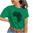 thumbnail image 3 of ZZwxWA Womens Tops Black History Month Printed Short Sleeved T-shirt Top Short-sleeved Round Neck Top/Shirt, 3 of 4