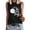 Black, variant on Basic T Shirts Ladies Spring/Summer Round Neck Baseball Letter Print Be Your Own Sunshine Sleeveless Tank Top