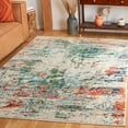 thumbnail image 2 of SAFAVIEH Madison Brooke Abstract Area Rug, Green/Rust, 6' x 9', 2 of 8
