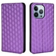 thumbnail image 2 of Flip Wallet Case for iPhone 12 Pro / 12, Plating PU Leather with RFID Blocking Credit Card & Cash Slot Kickstand Magnetic Closure Full Protective Phone Cover Women Men for iPhone 12 Pro / 12, Purple, 2 of 8