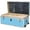 Sky Blue, variant on Rhino Trunk & Case Large Essential College Trunk with Wheels, Tray & Lid Organizer, Dorm Storage Chest, Ideal Student Footlocker, Strong Trunks, 1000+ Pound Sitting Capacity 32"x18"x14" (Sky Blue)