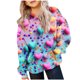 thumbnail image 2 of Sudadera con capucha para niños, camiseta de manga larga con estampado de cuello redondo para niños y niñas mayores, sudadera con capucha, top de poliéster para niña, 2 of 6