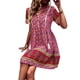 thumbnail image 5 of VISgogo Vestido bohemio para mujer, estampado de flores, manga corta, cuello en V, ajuste holgado, vestido de vacaciones, S/M/L/XL VISgogo  moda, 5 of 7