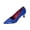 Blue, variant on Women's Low Heel Pumps Fashion Solid Color Shallow Mouth Pumps Shoes Pointed Toe Slip-on Classic Pumps for Partying Wedding