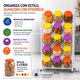 thumbnail image 3 of Vitrolero Organizador Dulcero para Cereales y Dulces con 15 Botes | Exhibidor Transparente Multiusos, 3 of 8
