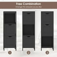 thumbnail image 6 of Bathroom Storage Cabinet, Narrow Freestanding Floor Cabinet with Removable Drawers & Shelves, 4-Tier Tower Storage Organizer for Bathroom, Living Room, Entryway, 6 of 9