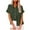 short sleeve A-Army Green, variant on Women Plus Size Print Round Neck Short Sleeved Long T-shirt Blouse