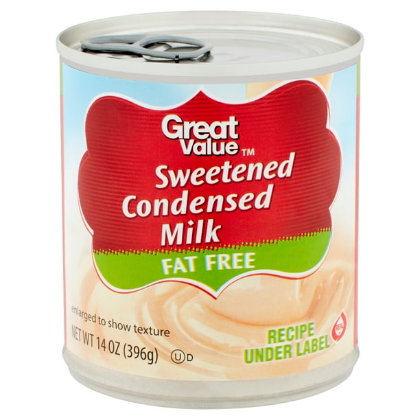 Great Value Fat Free Sweetened Condensed Milk 14 Oz Walmart Com