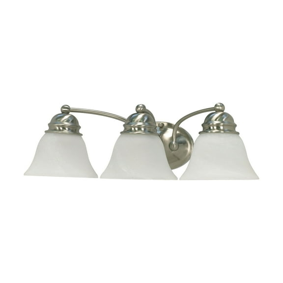 Nuvo 60-342 - Empire - 3 Light - 21" - Vanity - w/ Alabaster Glass Bell Shades