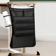 thumbnail image 4 of Clearance Under $7, 1 Pack Hanging Organizer Bag Chair Side Storage Caddy, 5-Pocket Book and File Holder, Durable Oxford Cloth for Table Edge or Chair Arm, ONE(black2), 4 of 6