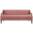 thumbnail image 4 of Modern Contemporary Urban Design Living Room Lounge Club Lobby Tufted Sofa, Velvet Fabric, Rose Red, 4 of 4