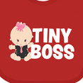 thumbnail image 4 of Inktastic Tiny Boss with Baby in Suit Girls Baby Bib, 4 of 4