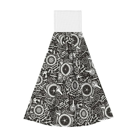 

Horeoi Bicycles Parts Print Coral Fleece Microfiber Hanging Hand Towel Absorbent Hand Towel Quick Dry Thicken Cleaning Cloths Wipes Rags for Kitchen & Bathroom