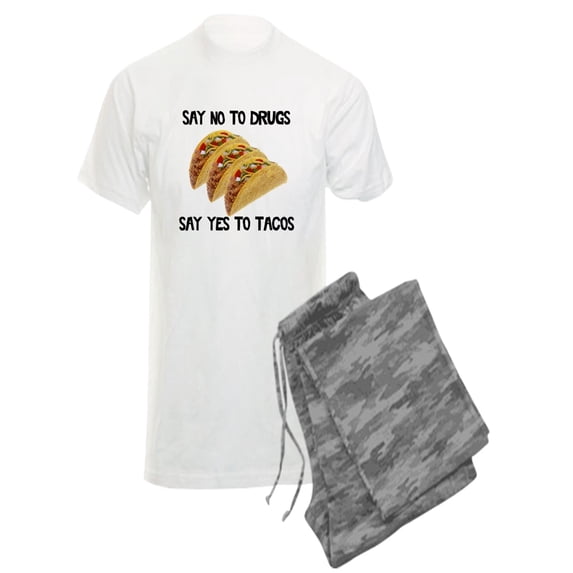 CafePress - Funny Drugs Tacos - Men's Light Pajamas