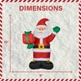 thumbnail image 3 of Fraser Hill Farm 10 ft Tall Santa Claus Holding Gift, Outdoor Blow-Up Christmas Inflatable with Lights and Storage Bag, FHFSANTA102-L, 3 of 12