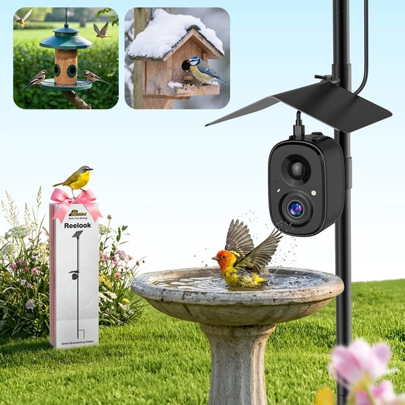 Smart Bird Feeder Camera Solar Powered with Pole