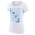 thumbnail image 2 of Women's G-III 4Her by Carl Banks White Orlando Magic Basketball Love Fitted T-Shirt, 2 of 3