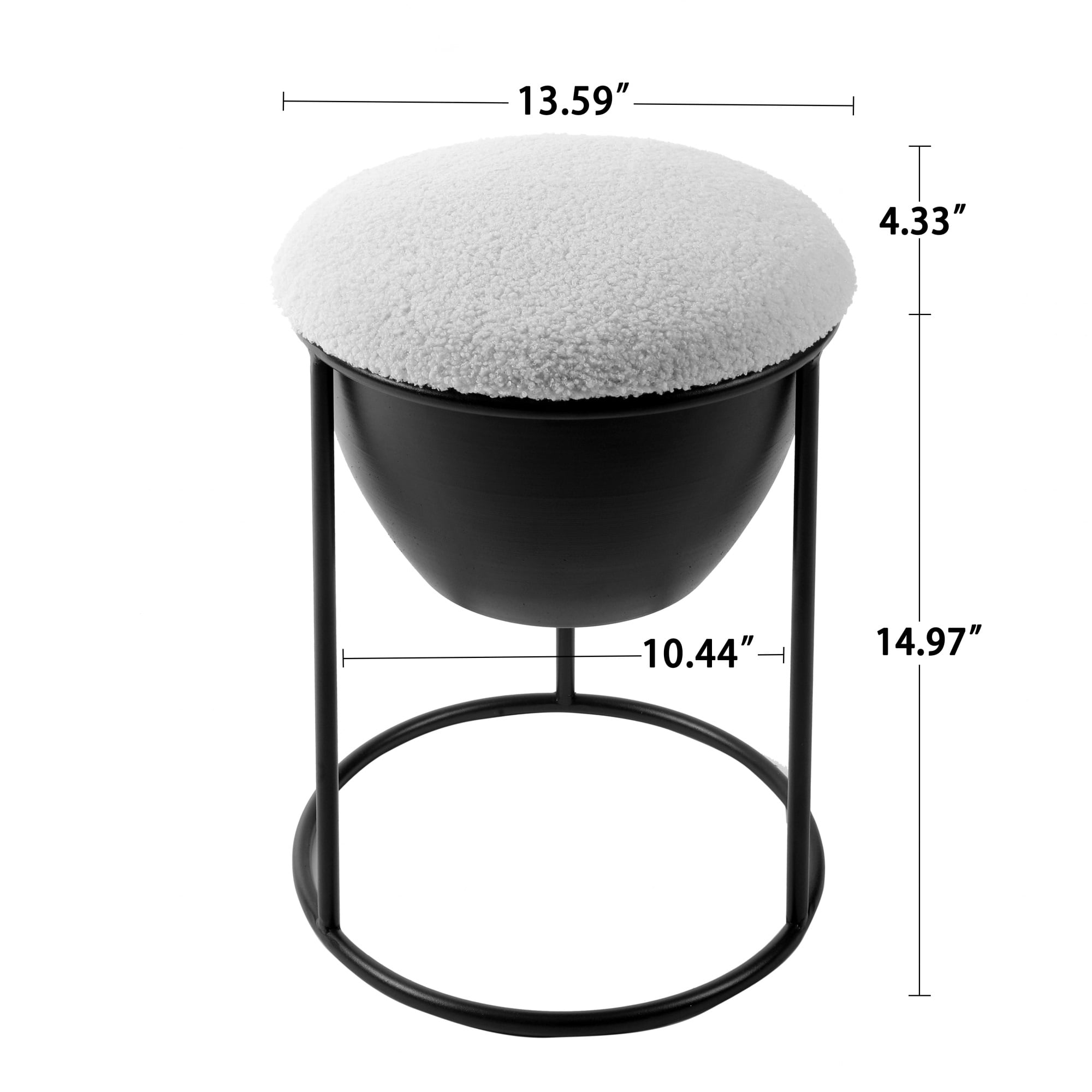 Resenkos Round Vanity Stool Chair for Makeup Room, Vanity Bench Foot Stools Ottoman with Metal Legs Resenkos Round Vanity Stool Chair for Makeup Room, Vanity Bench Foot Stools Ottoman with Metal Legs