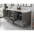 thumbnail image 3 of Caroline Avenue 72" Double Bath Vanity in Gray with White Quartz Top and Square Sinks, 3 of 4