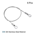 thumbnail image 3 of Unique Bargains 1.5mmx30cm Stainless Steel Lanyard Cable Eyelets Ended Wire Rope 6 Pack, 3 of 5