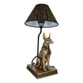 thumbnail image 6 of Bronzed Egyptian God Of Afterlife Death And Mummies Anubis Table Lamp Statue, 6 of 9