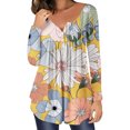 thumbnail image 1 of Camisas Para Mujer Moda Impreso Camiseta Suelta Blusa de Manga Larga Cuello Redondo Tops Casuales Odeerbi  ODB127090, 1 of 6